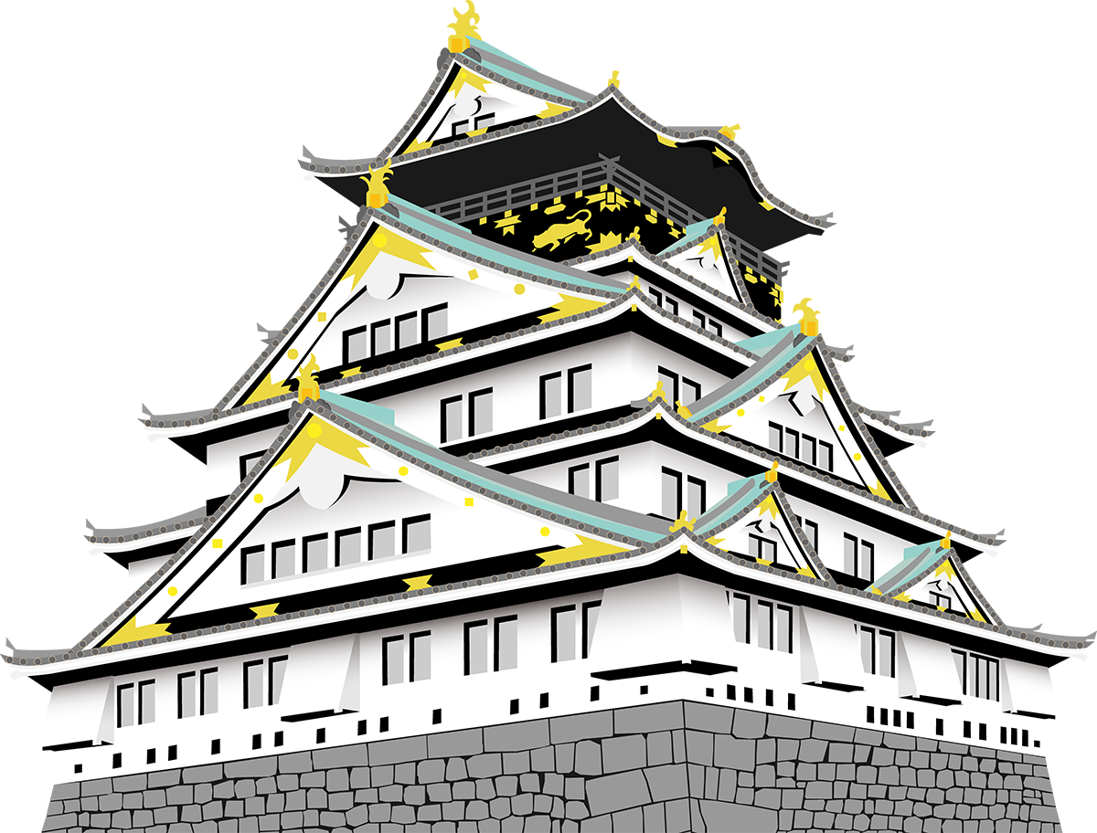 大阪城のイラスト